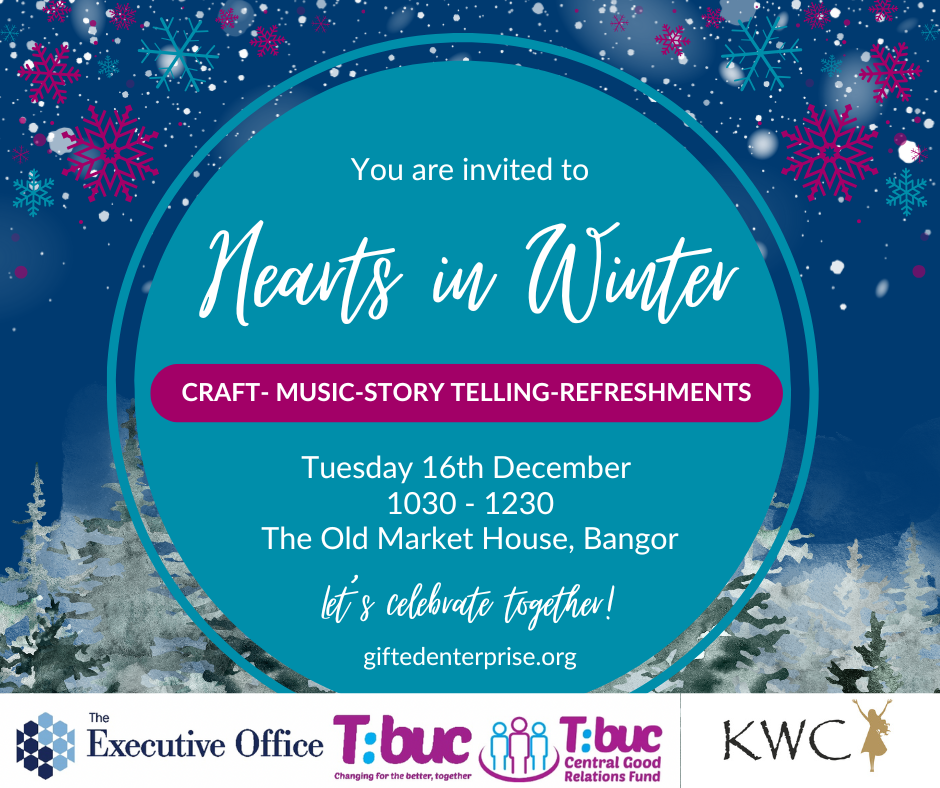 Green and White Watercolor Winter Party Facebook Post