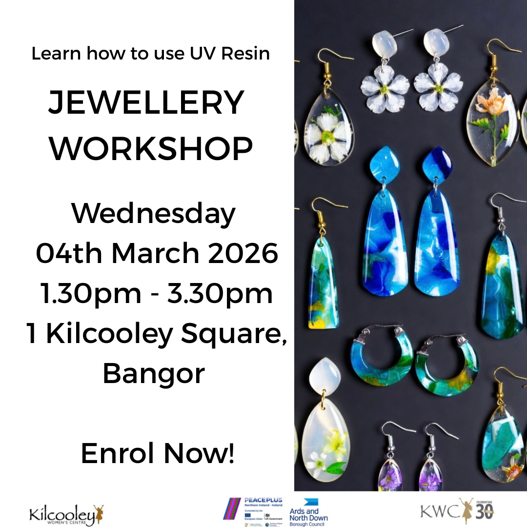 UV Resin Jewellery Workshop Flyer
